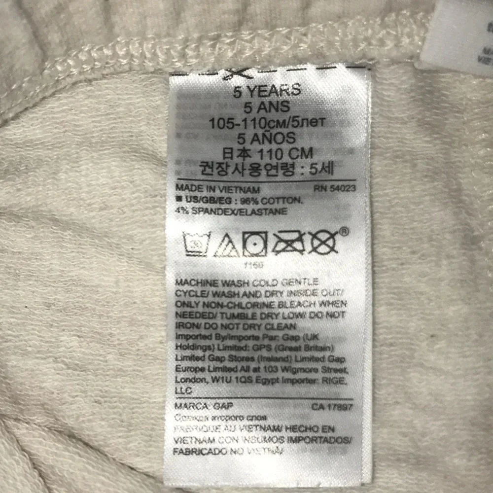 BABY GAP Rudolph leggings light gray elastic waistband size 5